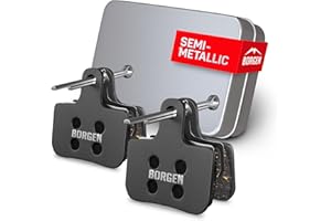 Borgen 2 Paires de Plaquettes de Frein vélo - Convient pour Elixir, XX, DB, Level T, TL, TLM, Ultimate - Semi-Métallique Compatible avec Les Plaquettes de Frein SRAM