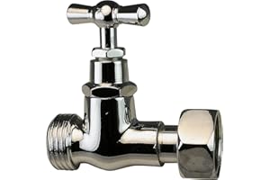 Grandsire 075009 Robinet D'arrêt Droit à Ecrou Prisonnier, 3/8", Chromé