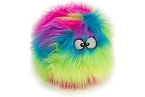 goDog Furballz pluszowa zabawka dla psów, z technologią ochrony żucia, mała, kolory tęczy