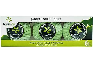 Coffret cadeau de trois comprimés de savon à l'Aloe Vera des Canaries 3X100gr Tabaibaloe