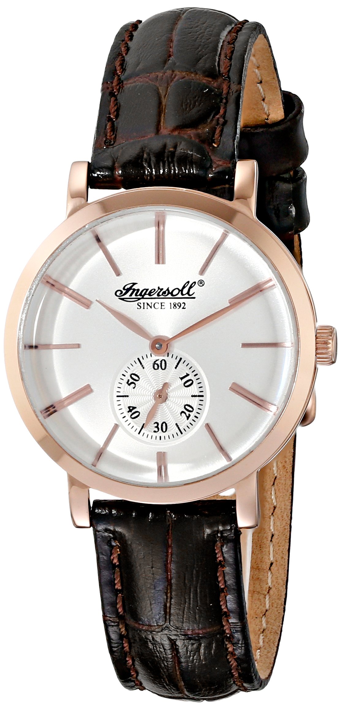 Ingersoll Springfield INQ025WHRS Damen-Armbanduhr, analoges Display, Japanisches Quarzuhrwerk, Braun