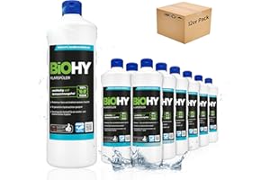 BiOHY Produit de rinçage (12 x 1l Bouteille) | Convient à Tous Les Lave-Vaisselle, pour Une Brillance imbattable des Verres et de la Vaisselle sans Taches d'eau (Klarspüler)
