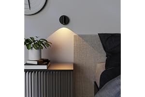 CGC Lighting USB Rechargeable Battery Magnetic Wireless Adjustable Wall Light Bed Reading Lamp (Black Scarlet)