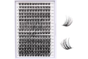 MAGNETIC SL 204Pcs Wimperns Einzeln DIY Cluster Wimpern D Curl Lash Clusters Individuelle Wimpern Extensions Wiederverwendbar Wimpernbüschel DM27+DM28 Volume Wimpernbüschel (10-16MIX,DM27+DM28)