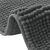 Flintronic Bath Mat Non Slip Chenille Microfiber Machine Washable Soft Comfortable Super Absorbent Bath Mat for Bathtub, Show