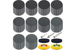 SIQUK 200 Piezas Disco de Lijas 75mm Papel de Lija Seco Húmedo Discos Hook and Loop Grano 180-5000 Papel de Lija Redonda para Pulir Madera Faros Coche