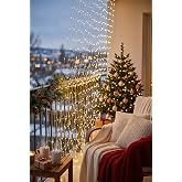 Yılbaşı Ağacı ve Oda Dekorasyon Kumandalı 8 Ayrı Moda Sahip 3x3M 300X300Cm Perde Led 10 Sa&ccedil;aklı Sarkıtlı 300 Led G&uuml;n Işığı Ka
