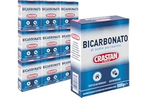 CRASTAN Bicarbonato di sodio - Confezione da 10 astucci da 1 kg - Totale 10 kg