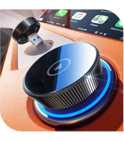 Carplay Wireless Adattatore ACAGET - Conversione Da Cablato A Wireless, Plug & Play Adattatore Wireless Per Auto Iphone 16