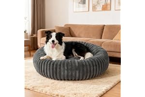 SHJOEE Fluffy Pet Bed Washable Dog Bed Cat Bed Round Doughnut Dog Basket Indoor Cat Cushion Cat Basket Plush Puppy Bed Sleeping Place for Cats Small Medium Dogs and Other Pets
