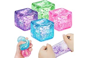 JOYVOVO 4 stycken iskub squishy fidget Toys, squeeze toys anti-stress