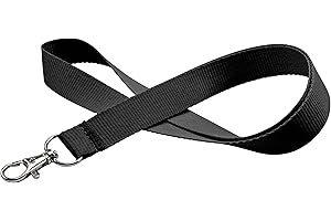 ‎LINIE ZWO linie zwo ®, 10er Pack Schlüsselbänder 20mm, easy going Haken, Schwarz