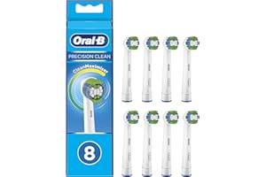 Oral-B Precision Clean Lot de 8 brossettes de rechange pour brosse à dents électrique avec poils CleanMaximiser pour un soin dentaire optimal