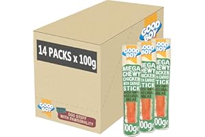 Good Boy - Mega Chewy Chicken With Carrot Stick -Case of 14, 100 g (Pack of 1)