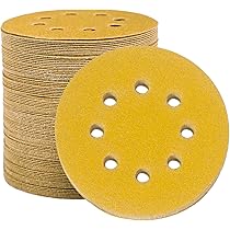 GEOGIEEW 105 Pièces Disques Abrasifs 125mm Grain Mixte 40/80/120/180/240/320/600 Papier Poncer 8 Trous Disque Poncage Pour Ponceuse Excentrique