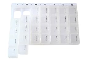 INTE PortaPillole Settimanale (ITALIANO) a 7 Giorni, suddivisi per Mattino, Pomeriggio, Sera, Notte, Promemoria 28 Scomparti (1 Pack, Bianca e Trasparente)