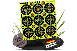 fritz-cell 25 naklejek typu 3762, samoprzylepna tarcza celownicza do wszystkich karabinów, pistoletów, wiatrówek, Airsoft, BB, Diabolo, kompatybilna z celami Splatterburst