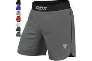 RDX MMA Pantalones para Entrenamiento y Kickboxing - Cortos para Artes Marciales, Grappling, Sparring, Boxeo, Cage Fight - Shorts para BJJ, Muay Thai, Gimnasio Fitness y Deportivos de Combate