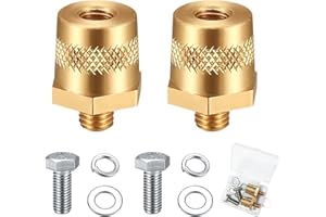 HXSYKJDM Adapter biegunowy akumulatora M8, zaciski przyłączeniowe do akumulatora samochodowego, dodatni ujemny z gwintem zewnętrznym, zaciski biegunowe do akumulatora litowego