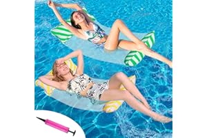 YISKY Inflatable Pool Floats Hammock, 2 Pack Pool Float Water Hammock, Inflatable Hammock Swimming Pool, Pool Float Hammock, Portable Hammock Inflatable Rafts for Adults Kids Swimming Pools Beach