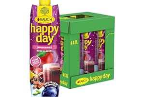 ‎HAPPY DAY Rauch Happy Day Winterpunsch | alkoholfreier Punsch | heiß und kalt ein Genuss | Pflaume und Holunder mit Zimt und Kardamom | 6x 1l Tetra Prisma