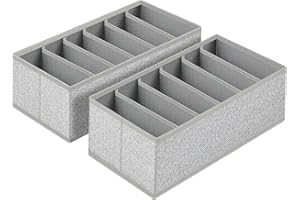 Homsorout Schublade Organizer für Unterwäsche 2 Stück Schrank Organizer Stoff Kleiderschrank Organizer zum Aufbewahren von Unterwäsche, Socken, Krawatten, Gürtel und Andere Zubehörteile
