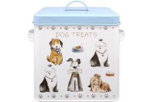 The Leonardo Collection Faithful Friends Dog Treats Box | Durable Pet Food Storage Container | Ideal for Daily Use | Airtight Bin for Dry Pet Food in Any Home