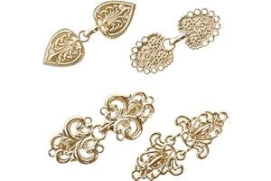 TXSN 4 Pieces Vintage Sweater Swirl Clip Cape Cloak Clips Retro Cardigan Clip Shawl Collar Clasp Dress Shirt Brooch Clip for Girl Women