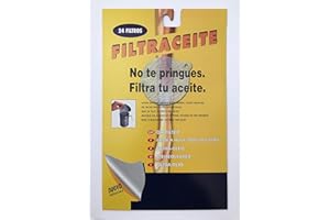 SF SANFOR Sanfor | Filtro de Aceite Cocina para Aceiteras y Graseras| Papel Blanco | 24 Unidades | Diámetro: 8,5 cm Talla única