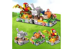 WOTHFAV Jouet de Construction pour Animaux, Jouet avec Animaux, Blocs de Construction de Liens 3 en 1, Figurines de Lapin Blanc, Perroquet, Escargot, Jouets pour Enfants de 6 Ans et Plus (Total 706 Pièces)