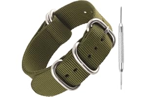 Sniper Bay Nato Strap Watch Strap – Heavy Duty Nato Watch Straps for Men and Women with Military-Grade Nylon, Stainless Steel – 18mm, 20mm, 22mm Wrist Strap Widths