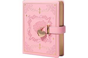 MGGAO Diario con Cerradura para Escribir, Diario de Tapa Dura de Cuero PU con Cerradura, Organizador Personal B6 para Hombres Mujeres, 288 Páginas 100gsm Papel de Rayas