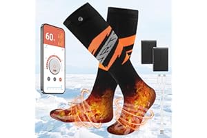 zerotop Calze Riscaldate 5000mAh Calzino Termiche Riscaldanti Controllo con APP Calzini Riscaldabili Ricaricabili Calze Riscaldabili Elettricamente Calzini Elettrici con Batteria Regalo Invernale