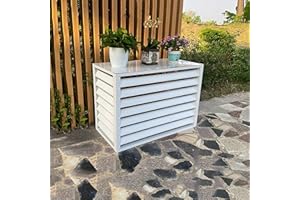 SUKORI Copri Condizionatore Da Esterno In Alluminio,Outdoor Condizionatore D' Aria Copertura,Copertura Per Unità Esterna In Alluminio,Copertura Per Pompa Di Calore,Contenitore Autoportante Per Pattumiera ( C