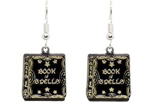 Bluebubble TRICK OR TREAT Witches Book Of Spells Dangle Earrings on Gift Card