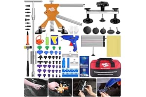 ‎SUPER PDR Ausbeulwerkzeug Set, Dellen Reparaturset Auto,Beulen Reparaturset Auto mit Gleithammer 100W Klebepistole/Ausgekleidete Dellenplatte mit LED/Dellen für Auto Hagel Damage Repair