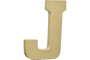 DECOPATCH Clairefontaine ES Décopatch AC861C - Un soporte de papel marrón maché, 15 x 2,5 x 20 cm, Letra maúscula, J