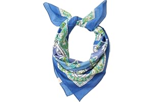 Prettystern Jedwabny i bawełniany szalik 65 x 65 cm dla kobiet i mężczyzn - elegancki i lekki kwadratowy szalik idealny na lato i wiosnę