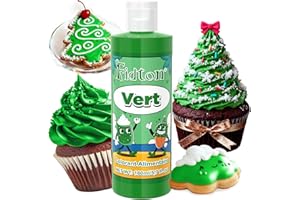 Colorant Alimentaire 160ml - Fidton Colorants Alimentaires Hautement Concentré de Grande Capacité pour la Décoration de Gâteaux, Colorant Alimentaire Liquide pour Fondant, Macarons, Muffins - Vert