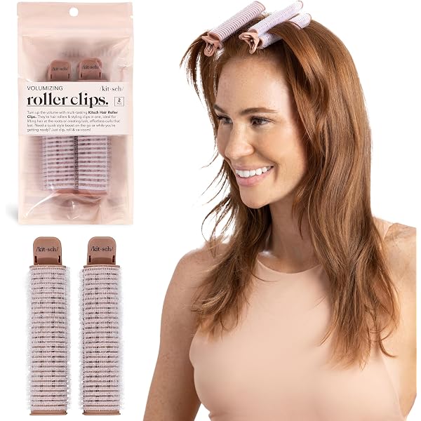 FILLIMILLI Selbsthaftender Lockenwickler – Hitzefrei, Rosa, Großer Volumen-Roller 11,9 X 5,1 Cm