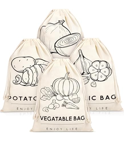 Veggies Storage Bag Set Of 3 - For Potato's, Onions And Garlic - Gifts Tomorrow - View #7