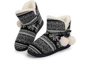 GURGER Kinder Hohe Hausschuhe Mädchen Jungen Plüsch Gefüttert Winter Hüttenschuhe