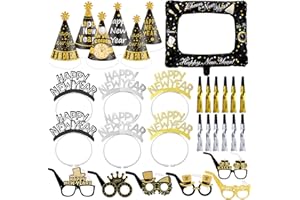 SXZGEA Decoracion Nochevieja 2026, Suministros de Fiesta Nochevieja,Bolsas de Cotillon Nochevieja 2026,Sombreros de Fiesta de Fin de Año,Diadema de Feliz Año Nuevo,Gafas 2026 Nochevieja,Accesorios de fotos