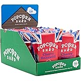 Popcorn Shed Cherry Bakewell Gourmet Popcorn Snack Pack, 24g, Pack of 16, Caramel Almond Popcorn with Real Cherry Pieces, Glu