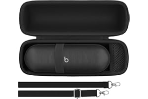 co2CREA Duro Viajar Caja Estuche Funda para Beats Pill Altavoz inalámbrico Bluetooth Micrófono Incorporado(Funda Solo)