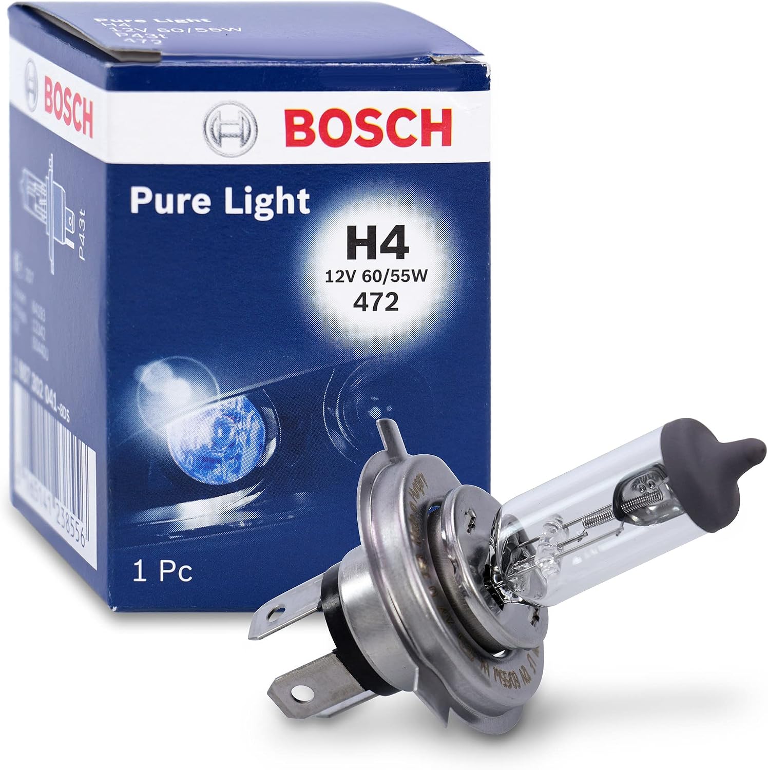 Bosch Lampe de phare Pure Light H4 12V 60/55W