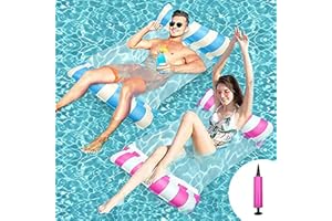 CBEI Aufblasbares Schwimmbett, Wasser-Hängematte 4-in-1Loungesessel Pool Lounge luftmatratze Pool aufblasbare hängematte Pool aufblasbare hängematte für Erwachsene und Kinder