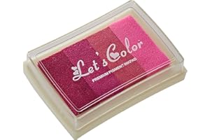 Mopec K43.02 Almohadilla de tinta degradado rosa para dedo, 7.5 x 5.2 cm