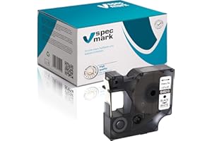Specmark Compatible avec DYMO D1 45013 Ruban Encreur 12 mm x 7 m Noir sur Blanc (S0720530) pour Imprimante LM Manager LP Point LW Writer DUO