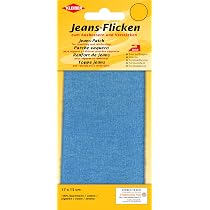 Kleiber - Toppa per riparazioni in Jeans 17 x 15 cm, Rosso